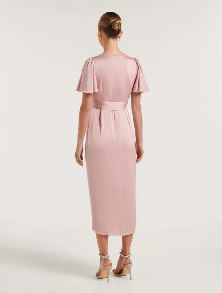 Carolina Petite Satin Midi Dress - Women's Fashion | Ever New