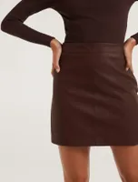 Ellen Vegan Leather Mini Skirt