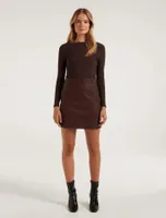 Ellen Vegan Leather Mini Skirt