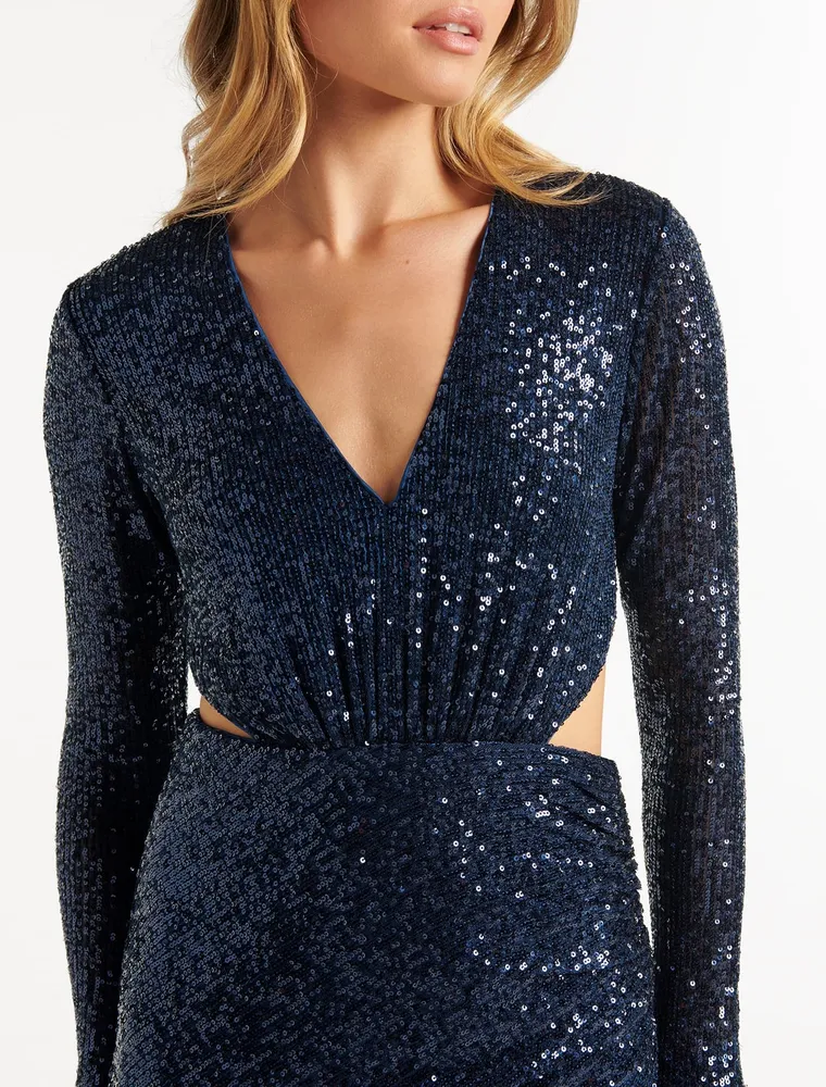 Rylie Sequin Cut Out Dress - Women's Fashion | Ever New