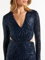 Rylie Sequin Cut Out Dress - Women's Fashion | Ever New