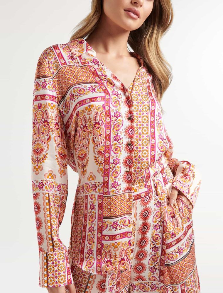 Tami Printed Satin Shirt