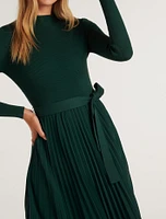 Penelope Woven Mix Knit Dress