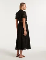 Sabrina Embroidered Shirt Dress