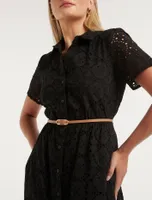 Sabrina Embroidered Shirt Dress