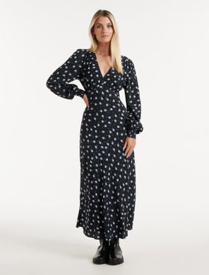 Farah Bias Cut Midi Dress