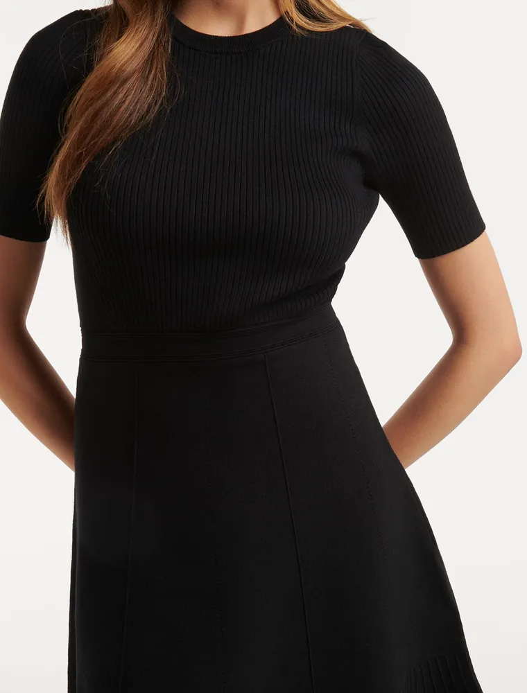 Cleo Mini Knit Dress Black - 0 to 12 Women's Dresses