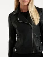Heidi Vegan Leather Biker Jacket