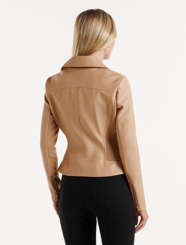 Heidi Vegan Leather Biker Jacket
