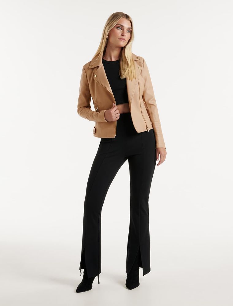 Heidi Vegan Leather Biker Jacket