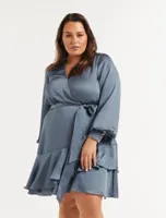 Tiffany Curve Wrap Mini Dress