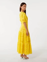 Lottie Broderie Midi Dress