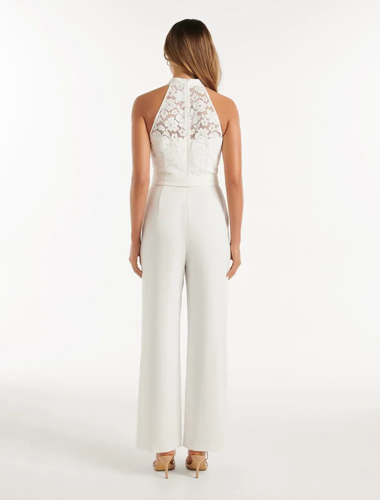 Clara Lace Halter Jumpsuit