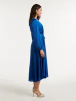 Marilyn Satin Wrap Midi Dress - Women's Fashion | Ever New