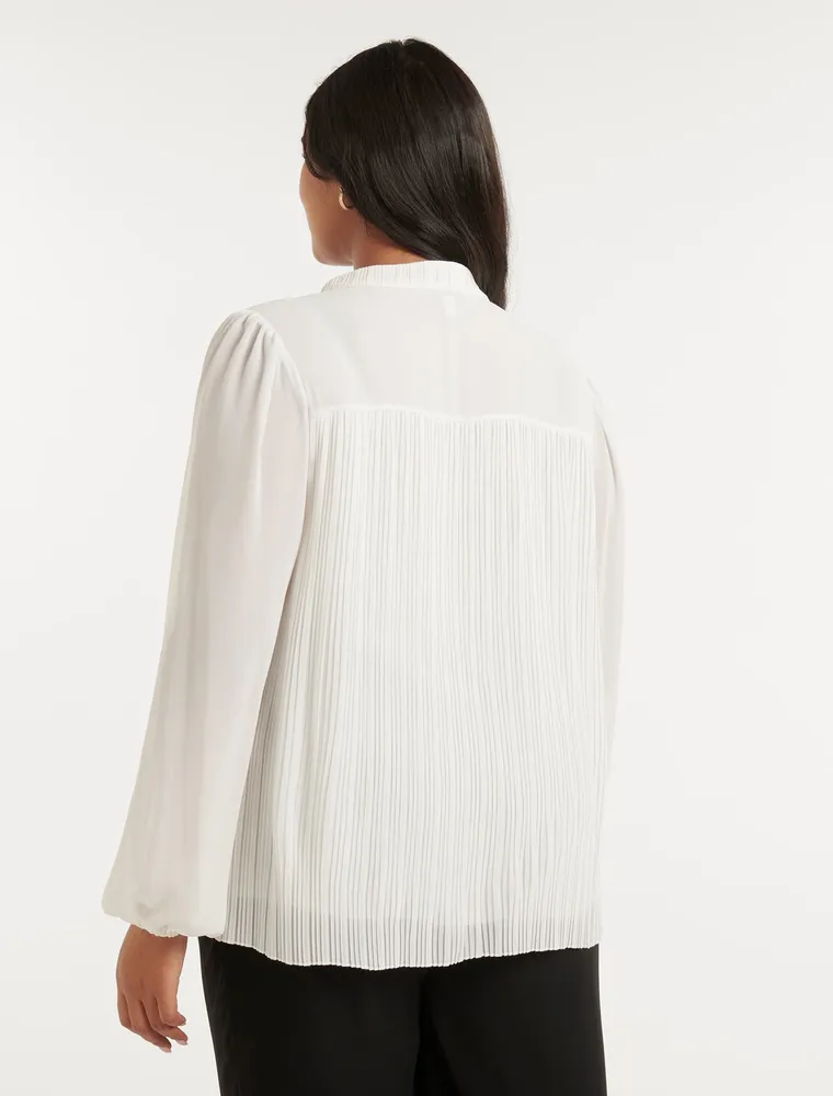 Tully Curve Pleat Detail Blouse