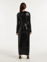 Larissa Metallic Twist Midi Dress - Women's Fashion | Ever New