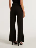 Megan Button Wide-Leg Pants