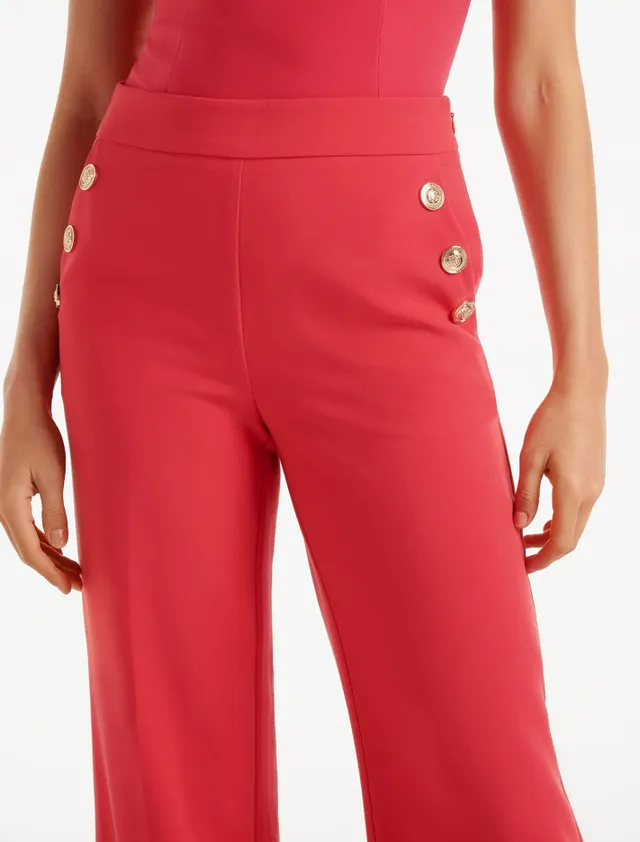 Megan Button Wide Leg Pant