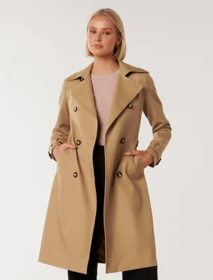 Denver Mac Trench Coat in Dark Camel - Size 0 to 12 - Women's Trench Coats