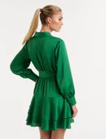 Mikayla Petite Satin Mini Dress - Women's Fashion | Ever New