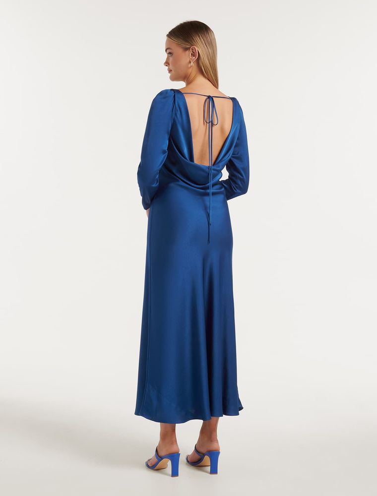 Mara Cowl Back Midi Dress
