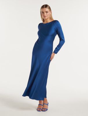 Mara Cowl Back Midi Dress