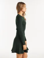 Cleo Long-Sleeve Mini Knit Dress