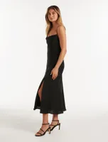 Opal Bias Cowl Satin Midi Dress - Women's Fashion | Ever New