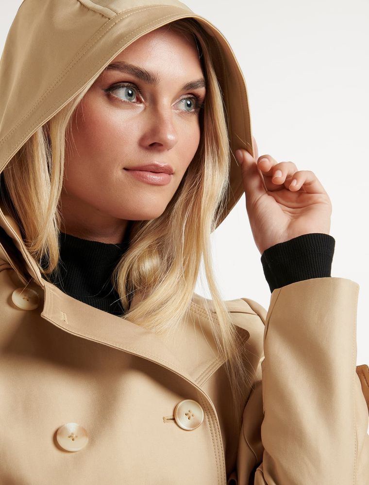 Talea Water Resistant Hooded Trench