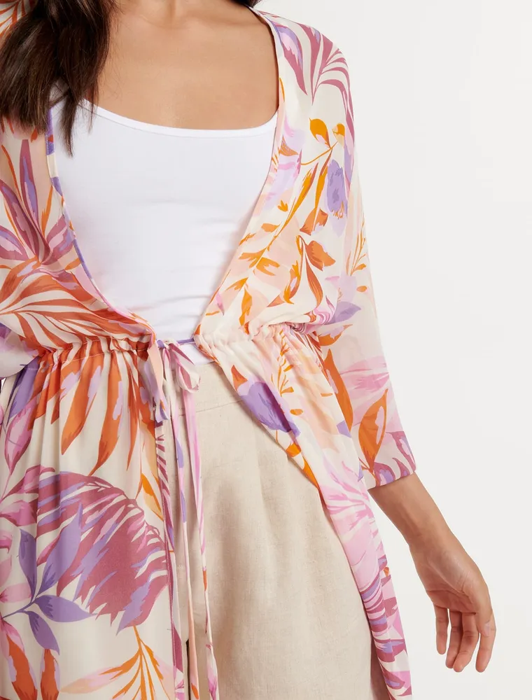 Bronte Longline Print Kimono