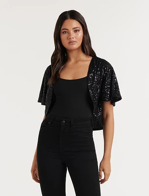 Selena Sequin Short Cape