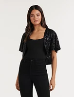 Selena Sequin Short Cape