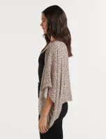 Dani Short Kimono in Leopard Print - One Size - Women's Outerwear