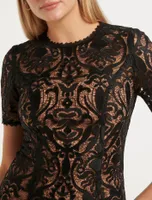 Cornelia Layered Lace Mini Dress Black - 0 to 12 Women's Dresses