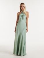 Yvette Tie-Neck Gown