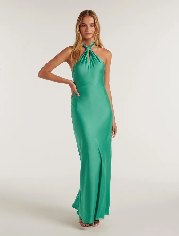 Yvette Knot Tie Neck Gown