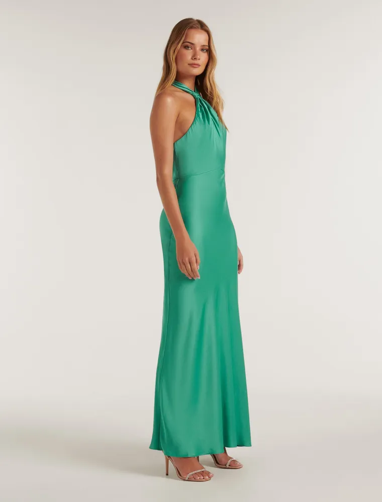 Yvette Knot Tie Neck Gown
