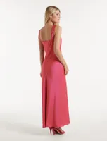 Winnie Square Neck Ruched Midi Dress