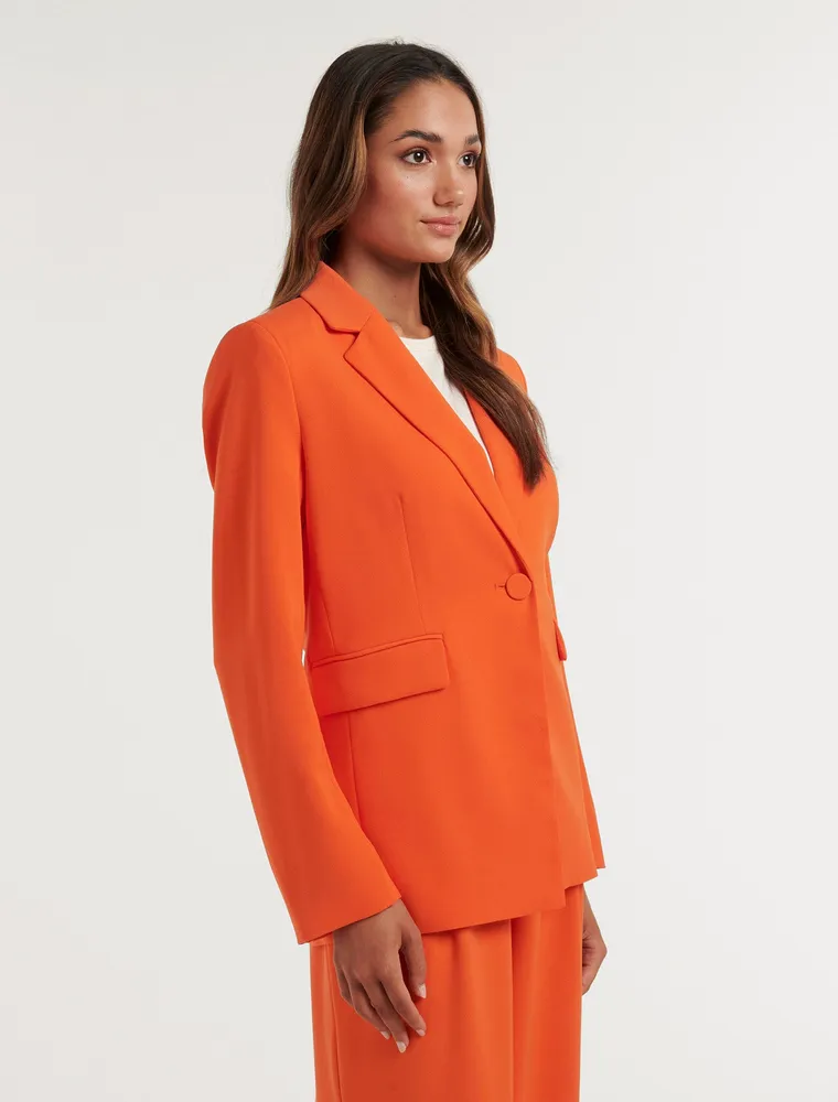 Jayda Petite Single-Breasted Blazer in Orange - Size 0 to 12 - Women's Petite Blazers
