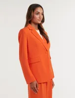 Jayda Petite Single-Breasted Blazer in Orange - Size 0 to 12 - Women's Petite Blazers