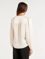 Christale Petite Twist Satin Blouse
