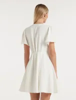 Elodie Flutter-Sleeve Dress