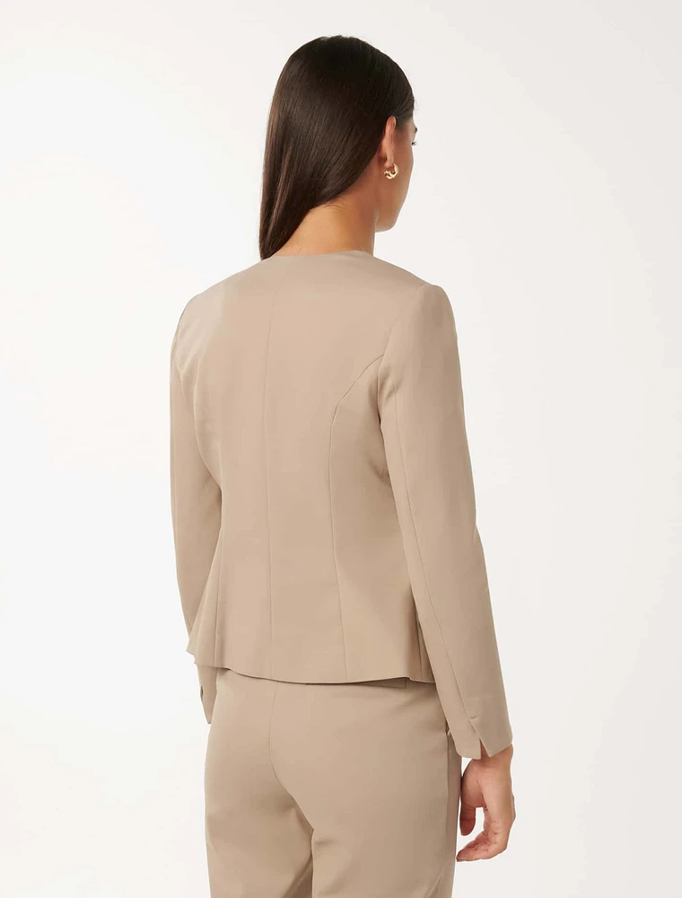 Alyssa Fitted Blazer Taupe - 0 to 12 Women's Blazers