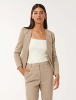 Alyssa Fitted Blazer Taupe - 0 to 12 Women's Blazers