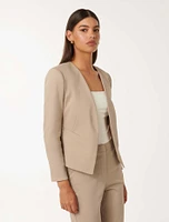 Alyssa Fitted Blazer Taupe - 0 to 12 Women's Blazers