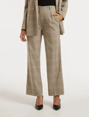 Fiona Straight-Leg Pants in Camel Check - Size 0 to 12 - Women's Pants