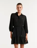 Annabelle Shirt Dress Black - 0 to 12 Women's Mini Dresses