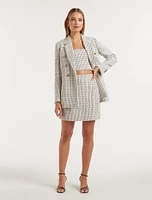 Pearl Bouclé Mini Skirt