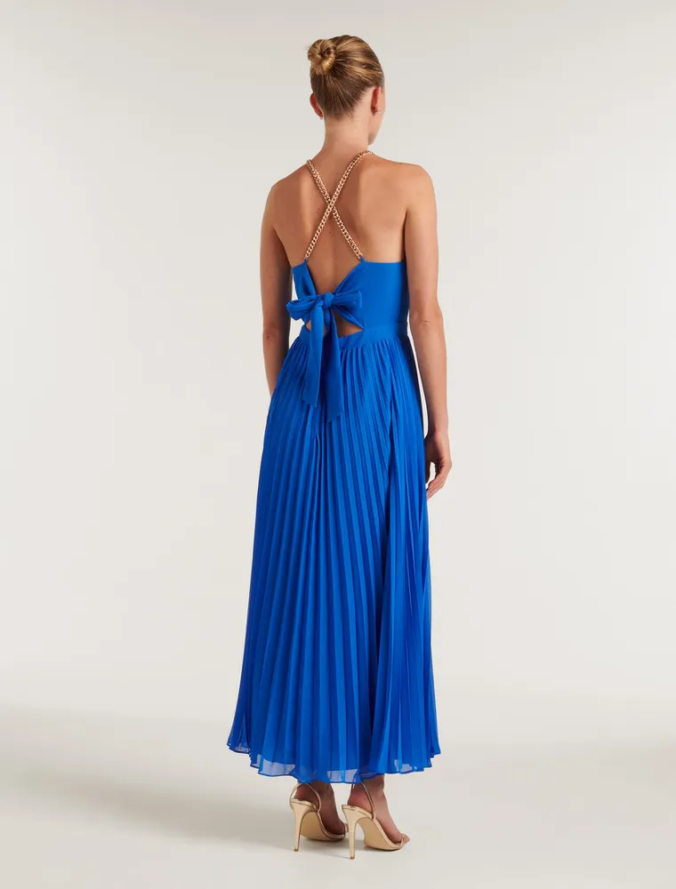 Chloe Chain Halter Midi Dress