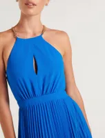 Chloe Chain Halter Midi Dress